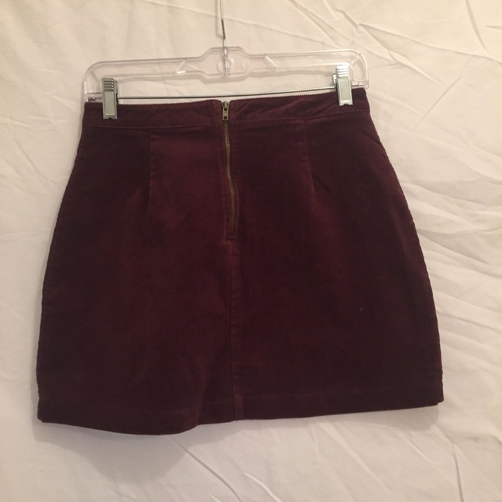 Maroon Corduroy Skirt